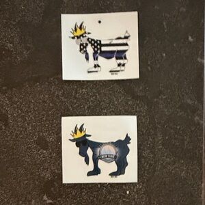 Playful Goat Sticker Pack in White, Black & Yellow